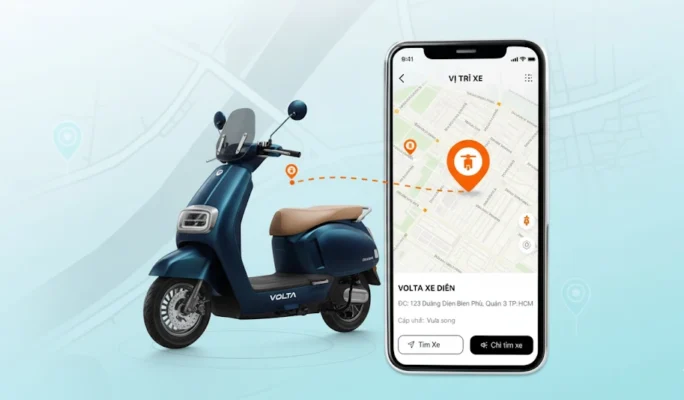 Xe máy kết nối GPS